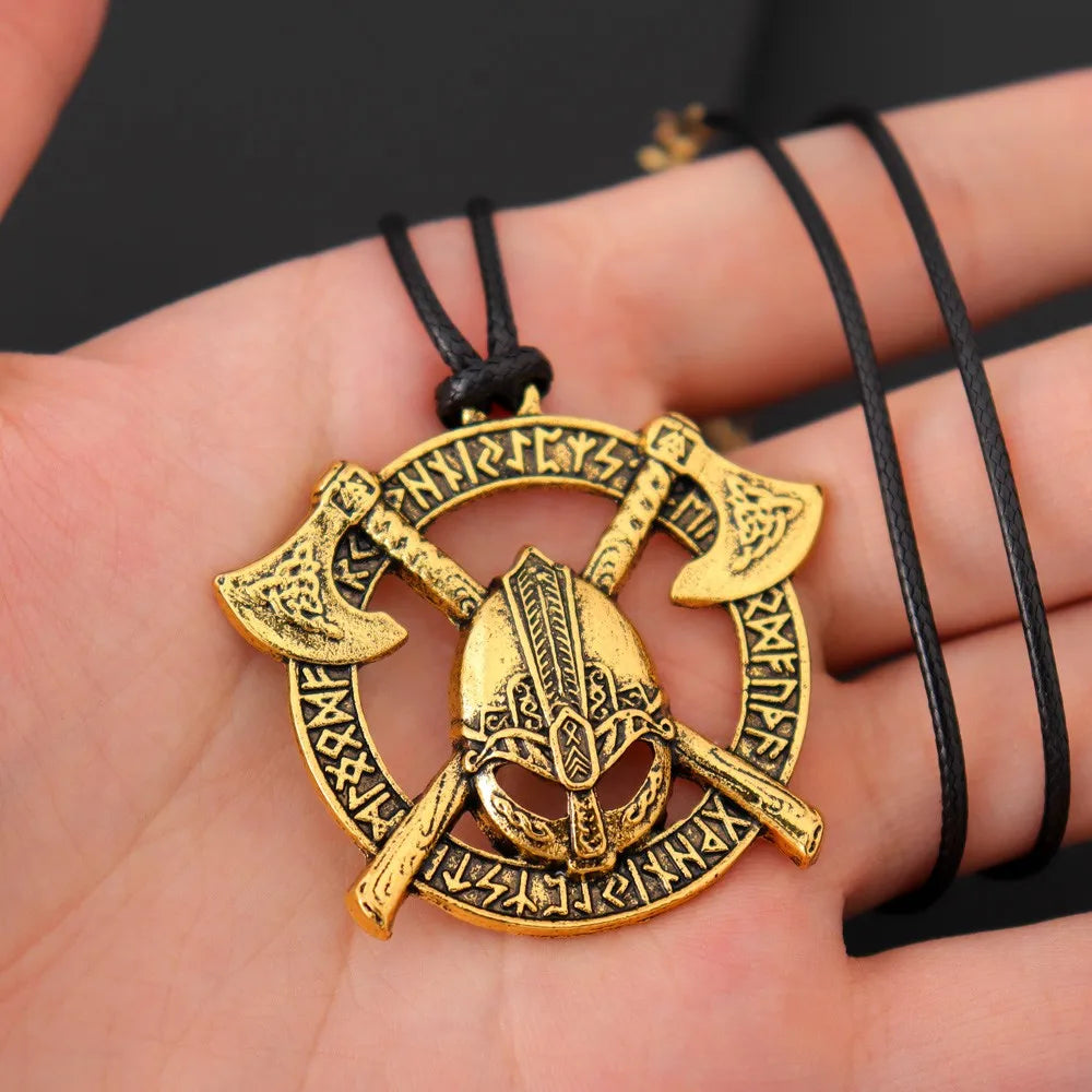 Trendy Retro Crow Prairie Wolf Double Sided Viking