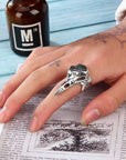 Nordic Retro Vikings Bird Skeleton Ring