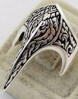 Nordic Retro Vikings Bird Skeleton Ring