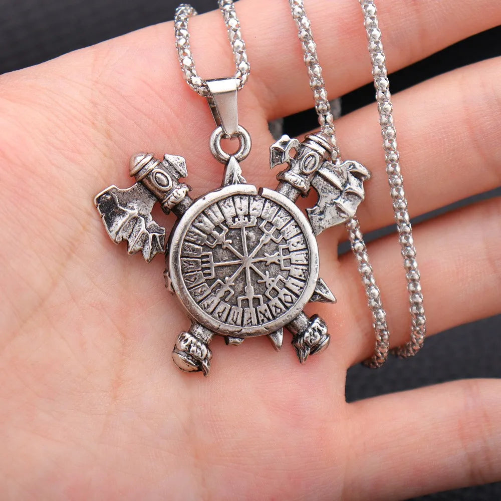 Trendy Retro Crow Prairie Wolf Double Sided Viking