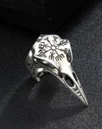 Nordic Retro Vikings Bird Skeleton Ring